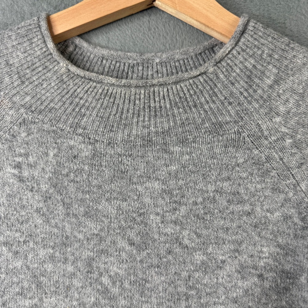 J.Crew Gray Merino Wool Alpaca Blend Rolled Mock Neck Sweater BD613 Size L - Picture 3 of 8